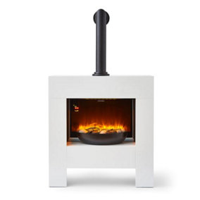 1.8KW Log Effect Fireplace - adjustable thermostat