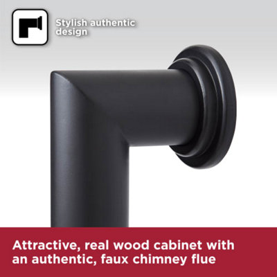1.8KW Log Effect Fireplace - adjustable thermostat - 6