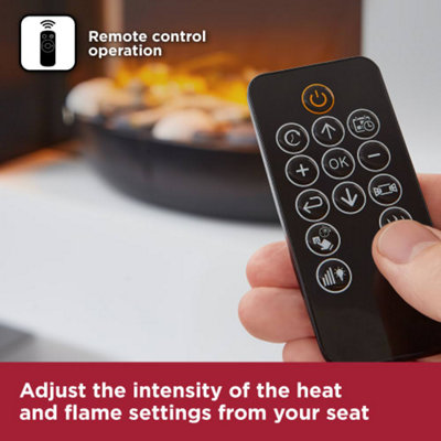 1.8KW Log Effect Fireplace - adjustable thermostat - 7