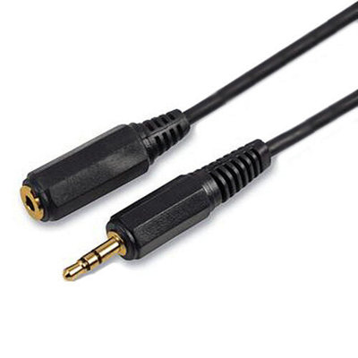 1.8m 3.5mm AUX Headphone Extension Cable Lead Plug to Socket Male ...