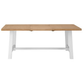1.8m Butterfly Extending Dining Table - L100 x W235 x H78 cm - White