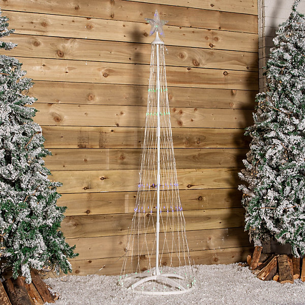 1.8m Light up Christmas Cone Tree with 220 Multi Coloured 1.8m Light up Christmas Cone Tree with 220 Multi Coloured