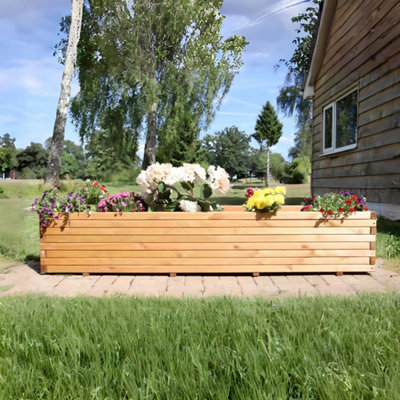 1.8m Pine Raised Trough Planter