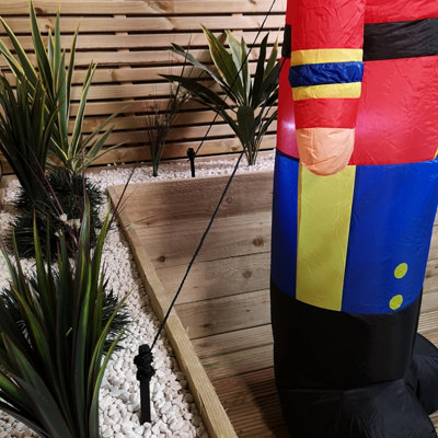 1.8m Self inflating Light up LED Mega Christmas Nutcracker Decoration