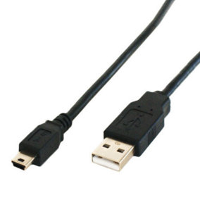 1.8m USB A 2.0 Male To 5 Pin Mini B Cable Lead Digital Camera / PS3 Controller