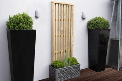 1.8m x 0.6m Pressure Treated Vertical Slatted Screen - Pack of 3