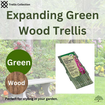 1.8m x 0.9m Heavy Duty Plant Support Wooden Expanding Trellis for Climbing Plants Garden Decoration