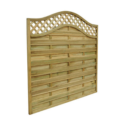 1.8m x 1.8m Pressure Treated Decorative Europa Prague Fence Panel - Pack of 5 - 3