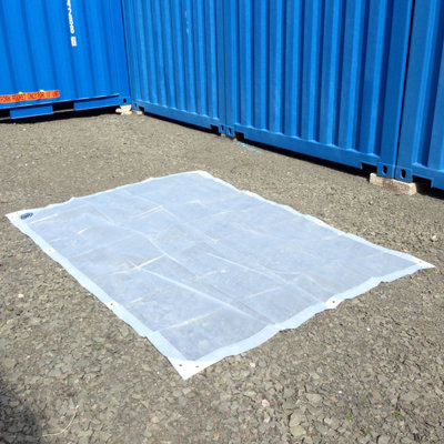 1.8m x 2.4m Yuzet Clear Tarpaulin Heavy Duty Ribbed Sheet Market Stall Cover - 3