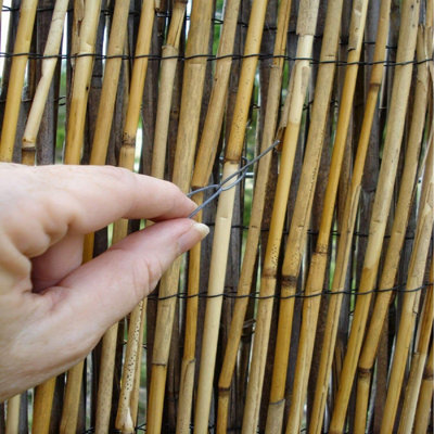 1.8m x 4m Bamboo Screening Roll Panel Natural Fence Peeled Reed Fencing Outdoor Garden - 5