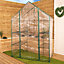 1.95m Outdoor Garden Patio Walk In Greenhouse with 4 Shelves