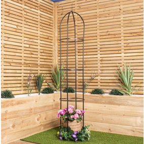 1.9m (6ft 3") Metal Garden Obelisk / Trellis Ideal for Climbing Plants