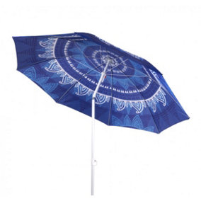 1.9M Garden Parasol Mandala Umbrella Tilt Outdoor Sunshade Canopy - Blue
