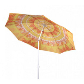 1.9M Garden Parasol Mandala Umbrella Tilt Outdoor Sunshade Canopy - Orange