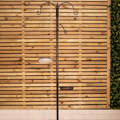 1.9m Hammertone Metal Wild Bird Garden Feeding Station