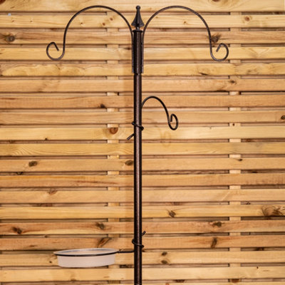 1.9m Hammertone Metal Wild Bird Garden Feeding Station - 3