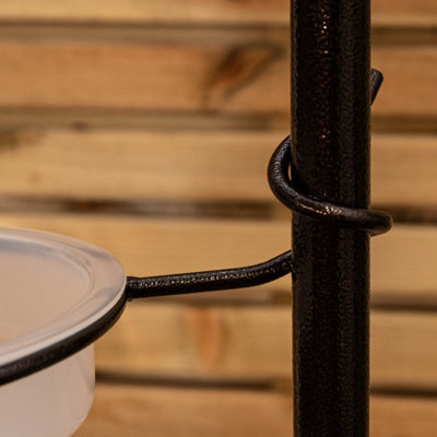 1.9m Hammertone Metal Wild Bird Garden Feeding Station - 7