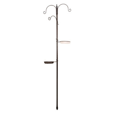 1.9m Hammertone Metal Wild Bird Garden Feeding Station - 9