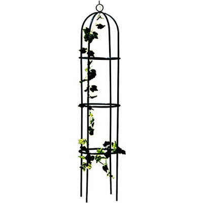 1.9M Heavy Duty Metal Garden Obelisk Climbing Floral Decor Plant Flower Support Trellis