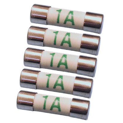 1 AMP Mini Shaver Plug Fuses 20mm x 5mm Mini Fuses BS646 (Pack of 5)