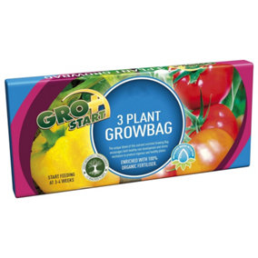 1 Bag (24 Litres) 3 Plant Grow Bags With Balanced Nutrients For Fruit & Veg Ideal Grow In Greenhouses
