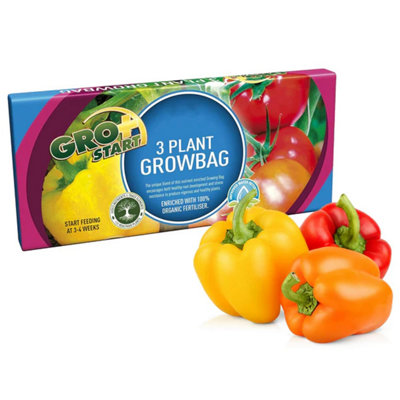 1 Bag (24 Litres) Fruit & Veg 3 Plant Grow Bag With Balanced Nutrients For Gardening & Greenhouses