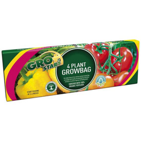 1 Bag (38 Litres) 4 Plant Grown Bags With Balanced Nutrients & Water Retention Great For Vegetable Crops