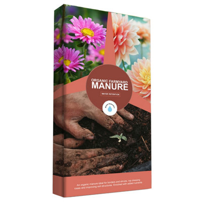 1 Bag (40 Litres) Organic Farmyard Manure For Gardeners Encouraging Healthy Plant Growth With Essential Nutrients