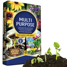 1 Bag (60 Litre) John Innes Gardening Compost Soil For Planting Promotes Rooting For Fast Establishment & Blended To Support Plant