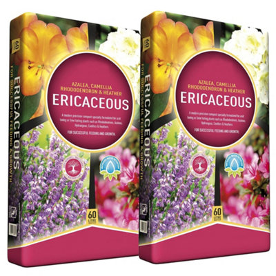 1 Bag (60L) Ericaceous Plant Soil Specially Formulated With Essential Nutrients Azalea, Camellia, Rhododendron & Heather