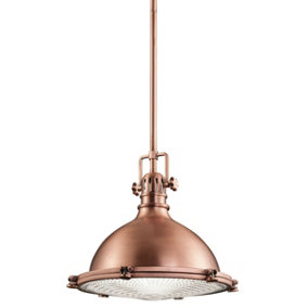 1 Bulb Ceiling Pendant Light Fitting Antique Copper LED E27 150W Bulb