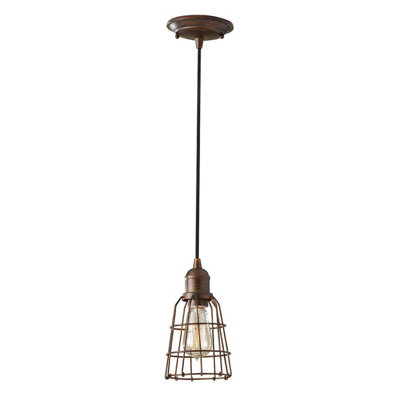 1 Bulb Ceiling Pendant Light Fitting Parisian Bronze LED E27 60W Bulb