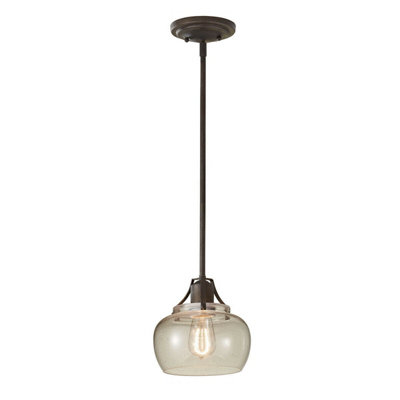 1 Bulb Ceiling Pendant Light Fitting Rustic Iron LED E27 60W Bulb