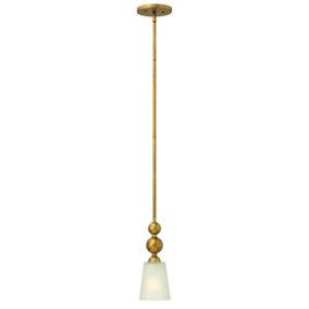 1 Bulb Ceiling Pendant Light Fitting Vintage Brass LED E27 60W Bulb