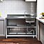 1 Compartment Commercial Floorstanding Stainless Steel Kitchen Sink with Shelf 120cm
