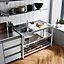 1 Compartment Commercial Floorstanding Stainless Steel Kitchen Sink with Storage Shelf 120cm