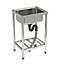 1 Compartment Commercial Floorstanding Stainless Steel Kitchen Sink with Storage Shelf 80cm