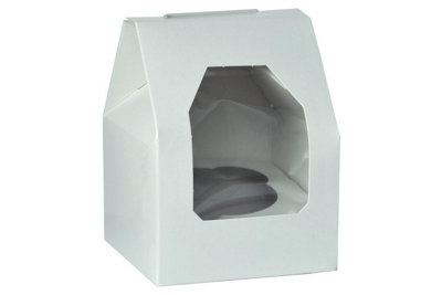 1 Count - 4.5" Deep White Cupcake Box