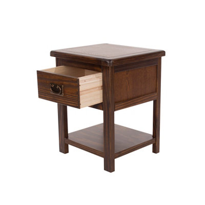 1 drawer bedside rich dark brown lacquer finish — free download