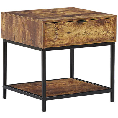 1 Drawer Bedside Table BERKLEY Brown