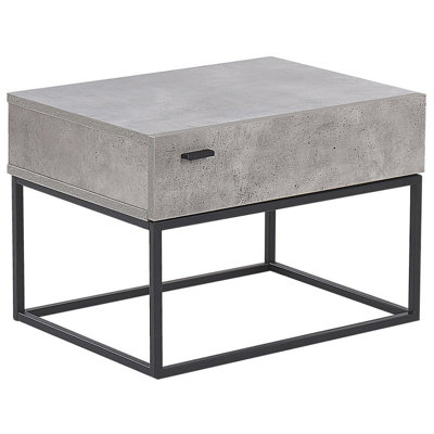 1 Drawer Bedside Table CAIRO Light Grey