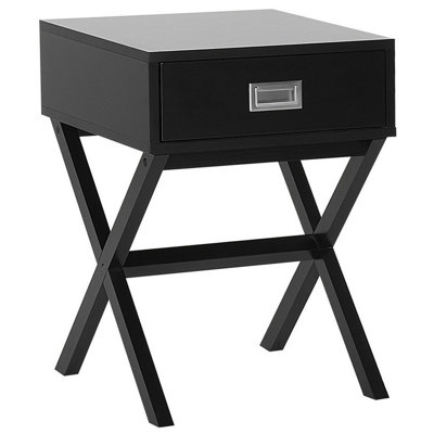 1 Drawer Bedside Table MONROE Black