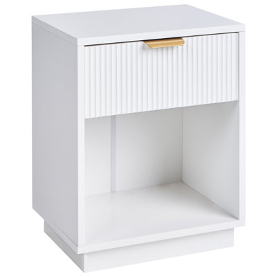 1 Drawer Bedside Table SUMMERVILLE White