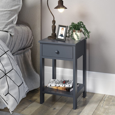 1 drawer petite bedside cabinet - Blue shaker,