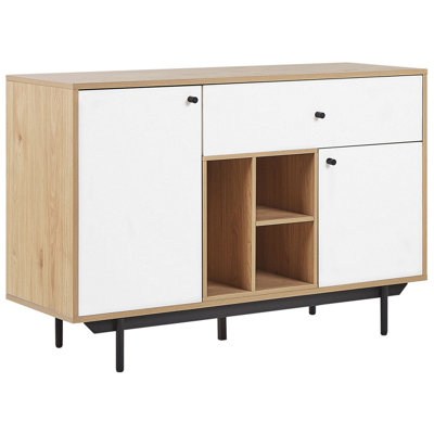 1 Drawer Sideboard Light Wood with White ITACA