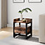 1 Drawer Wooden Bedside Table Bedroom Nightstand Side Table 48cm H x 40cm W x 34cm D