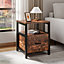 1 Drawer Wooden Bedside Table Bedroom Nightstand Side Table 56cm H x 45cm W x 45cm D