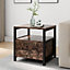 1 Drawer Wooden Bedside Table Bedroom Nightstand Side Table 56cm H x 55cm W x 51cm D