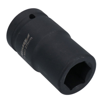 1" Drive 27mm Double Deep Impact Impacted Socket 6 Sided Single Hex HGV