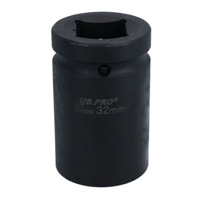 1" Drive 32mm Deep MM Impact Impacted Socket 6 Sided Single Hex